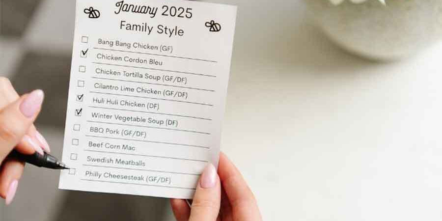 Monthly Menu Printable