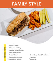 October Menu (Family Style)