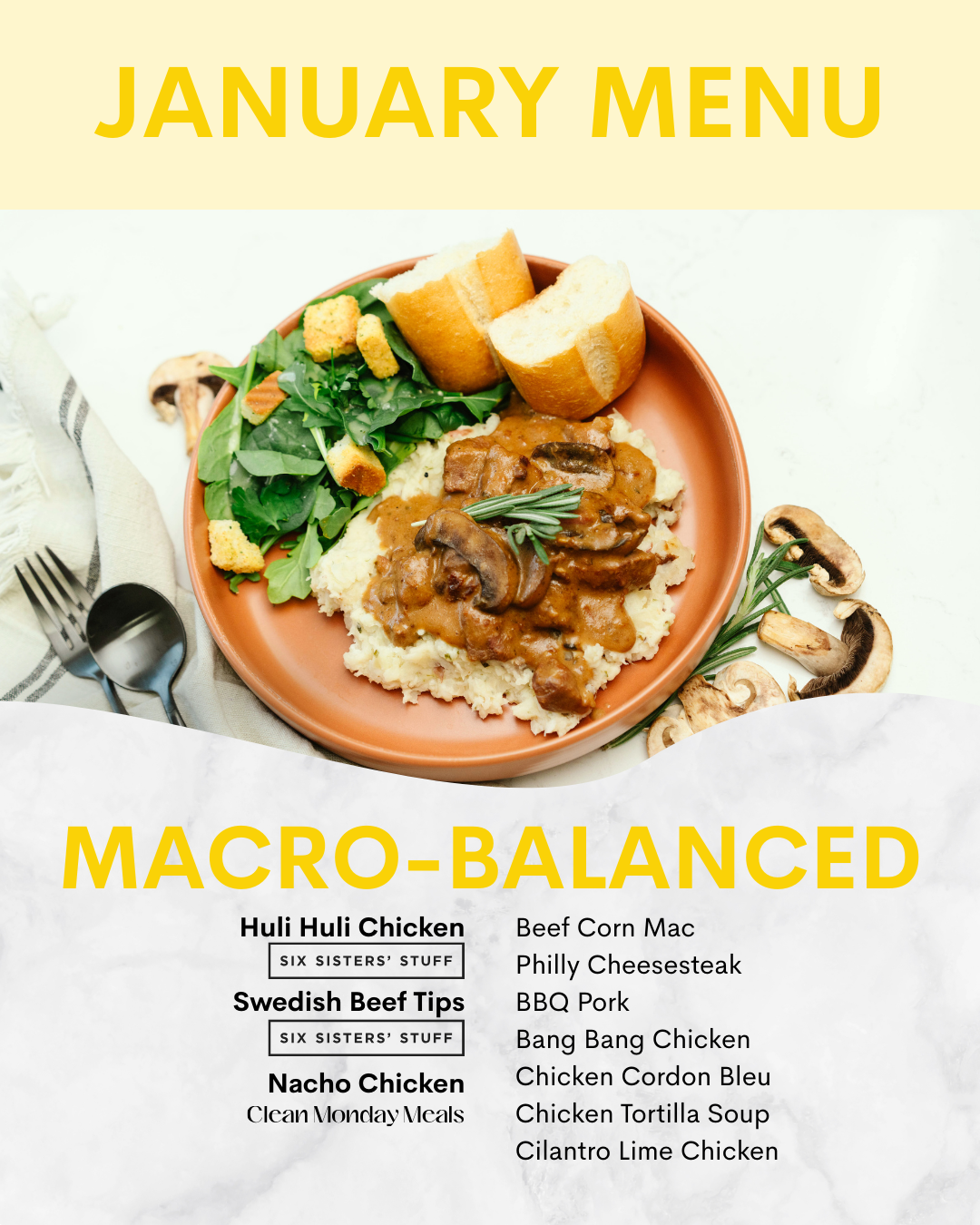 January Menu (Macro-Balanced)