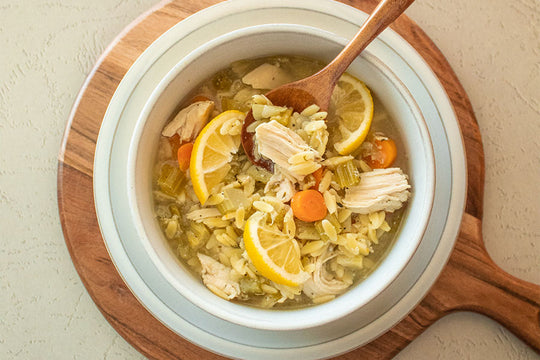 Lemon Chicken Orzo Soup